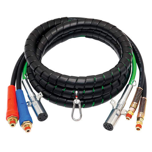 Semi-Truck & Trailer Red Blue Green Emergency Service Electrical Line Cables