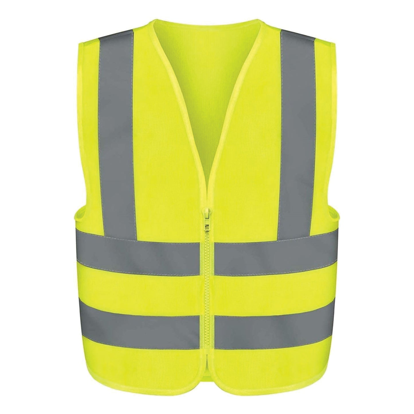 High Visibility Safety Vest with Reflective Strips | Neon Yellow Green Color  For Emergency, Trucking, Construction and Safety Use